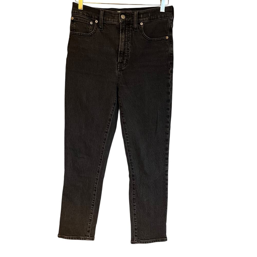 Madewell The Perfect Vintage Jean Lunar Wash Black Denim Straight High Rise 27